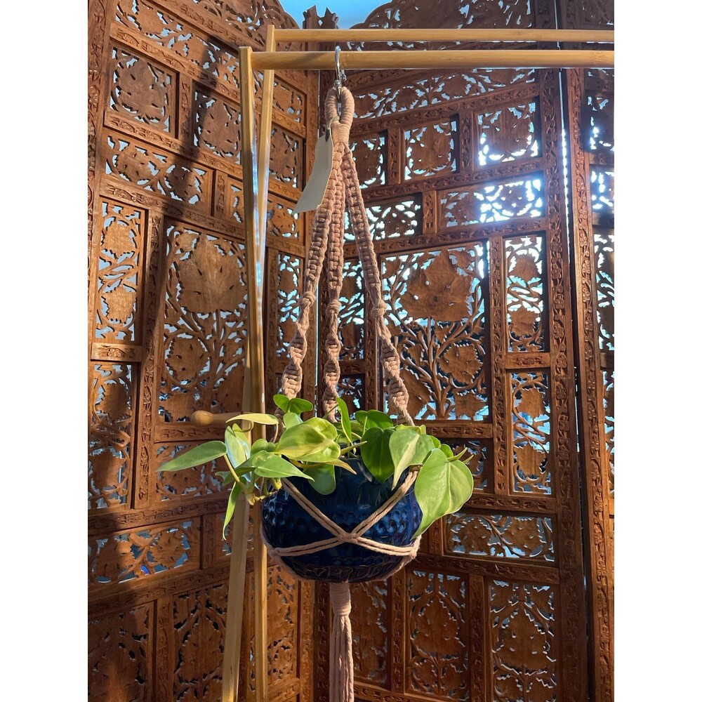 pink Macrame plant hanger Fits 5-7inch pot